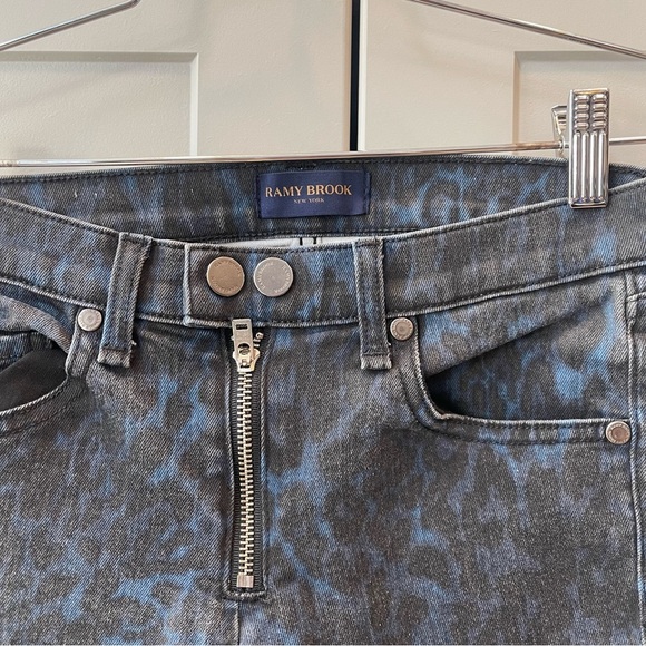 Ramy Brook Womens Leopard Printed Ankle Zip Kate Skinny Jeans 24 XS Designer - Picture 4 of 10